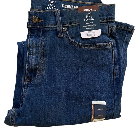 Men's Regular Jean, George,  Blue,  30X32,NWT - Picture 2 of 7